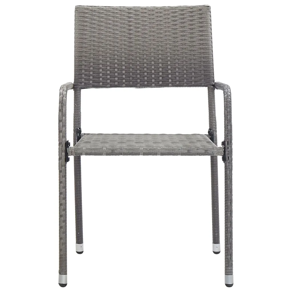 Patio Dining Chairs Outdoor Rattan Wicker Dining Chair Poly Rattan