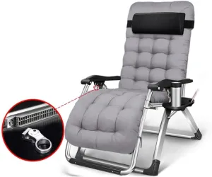 Patio Lounge Chairs Recliner Folding Chair Lunch Break Office Chair Chair Backrest Lazy Home Leisure Beach Chair Black