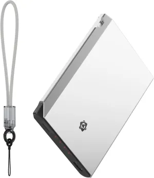 PB20 Air Portable Charger: 5000mAh Power Bank with Built-in USB-C Cable, Beeper for Visually Impaired Users, Bidirectional Charging, Compatible with iWatch, iPhone 16/15, and Type-C Devices