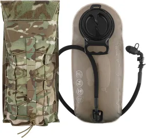 PETAC GEAR 1.5L / 3L Tactical Hydration Pack，Molle Carrier Pouch for 50 oz /100 oz Hydration Bladder Daypack Water Backpack.