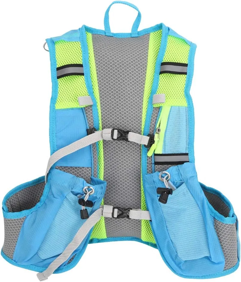 plplaaoo W33 Polyester Breathable Outdoor Running Cycling Marathon Water Bag Backpack Hydration Pack for Runners Cyclists Blue 20x20x43cm