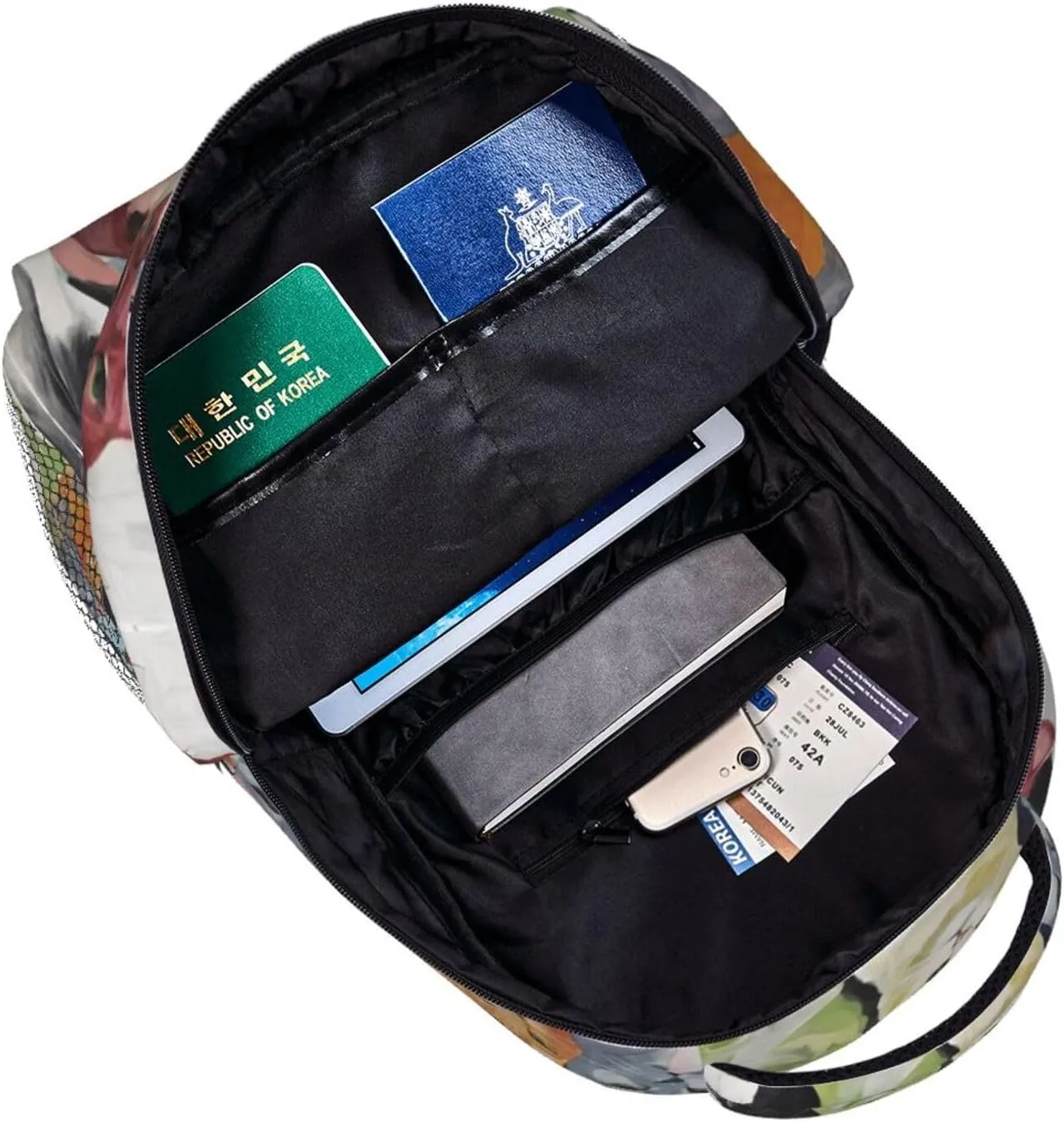 Polyester Daypack for Hiking Work Running - Big Capacity Anti-Theft Multipurpose Shoulder Bag, Cats Animal Art Travel and Sport Backpack Rucksack