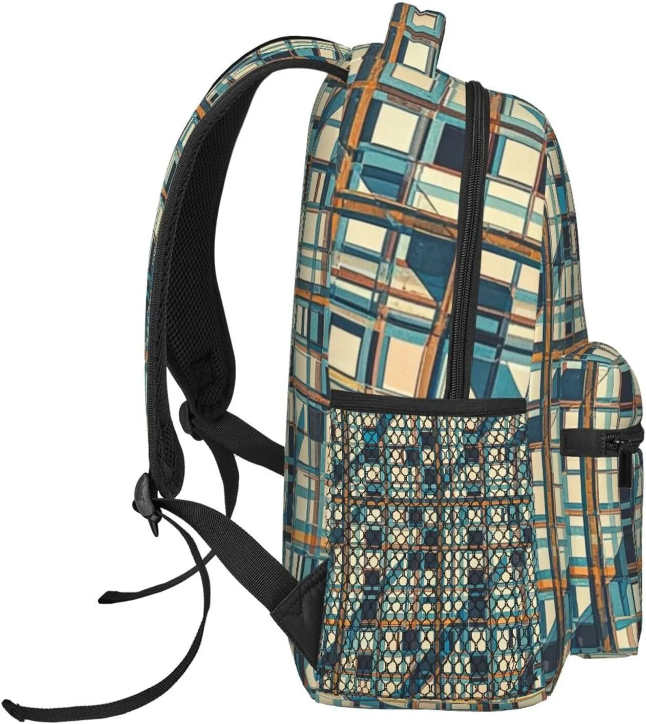 Polyester Daypack for Hiking Work Running - Big Capacity Anti-Theft Multipurpose Shoulder Bag, Scottish Tartan Plaid Art Travel and Sport Backpack Rucksack