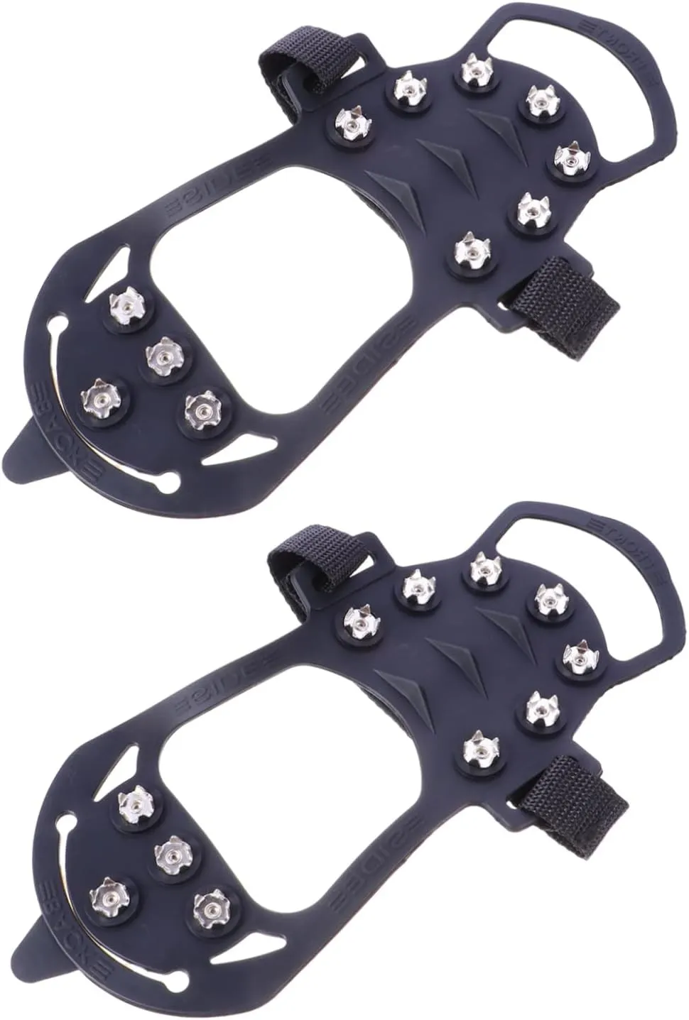 POPETPOP 2Pcs Outdoor Ice Cleats Durable Skid Shoe Covers with Grip Spikes for Winter Sports for Hiking and Climbing Snow and Ice