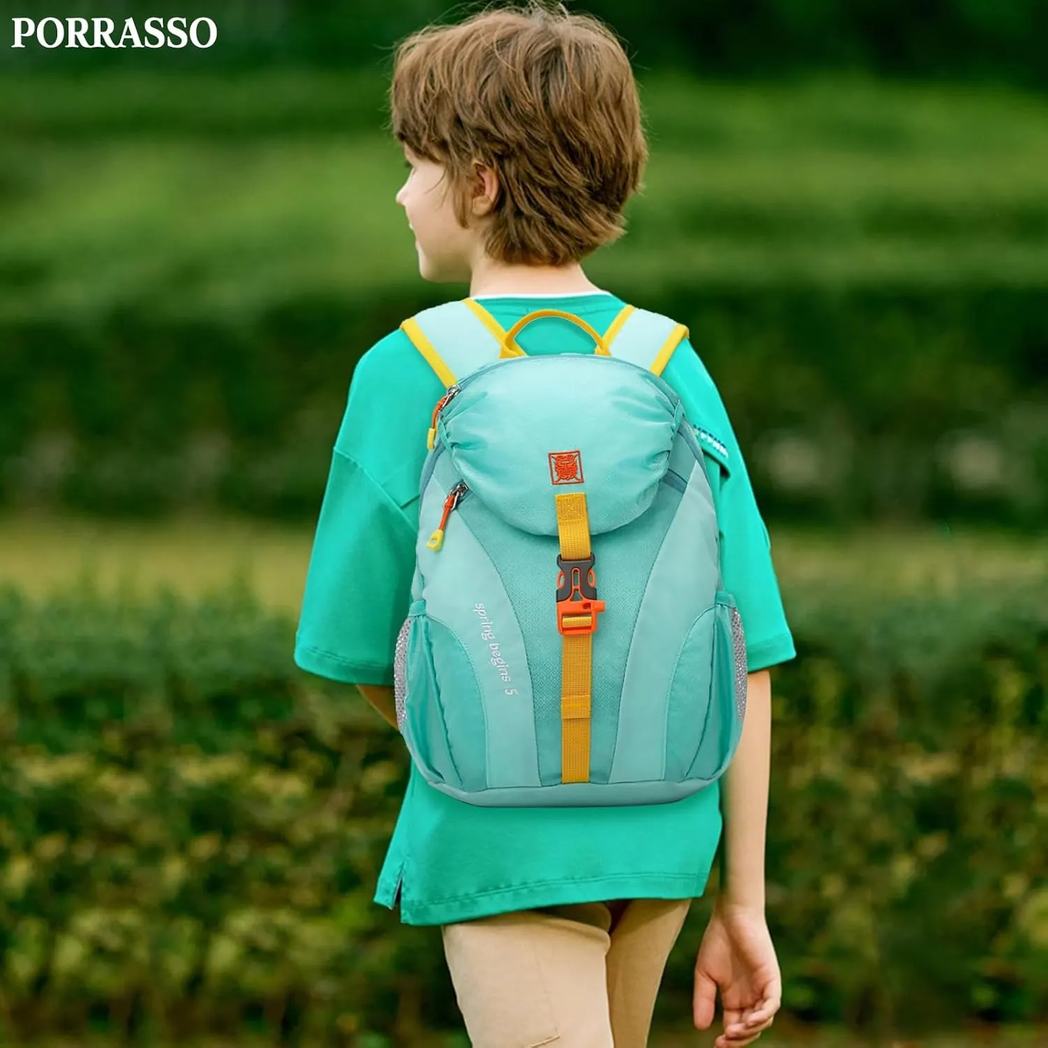PORRASSO Hiking Backpack 5L Daypack Rucksack Lightweight Waterproof Women Men Backpack for Camping Daily Use Light Green