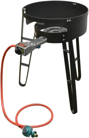 Portable 19" Round Circular Burner Stove Propane Gas BBQ Camping Deep Fry Turkey