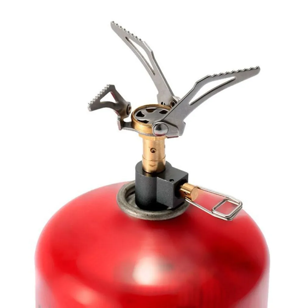 Portable burner stainless steel folding mountaineering gas burner