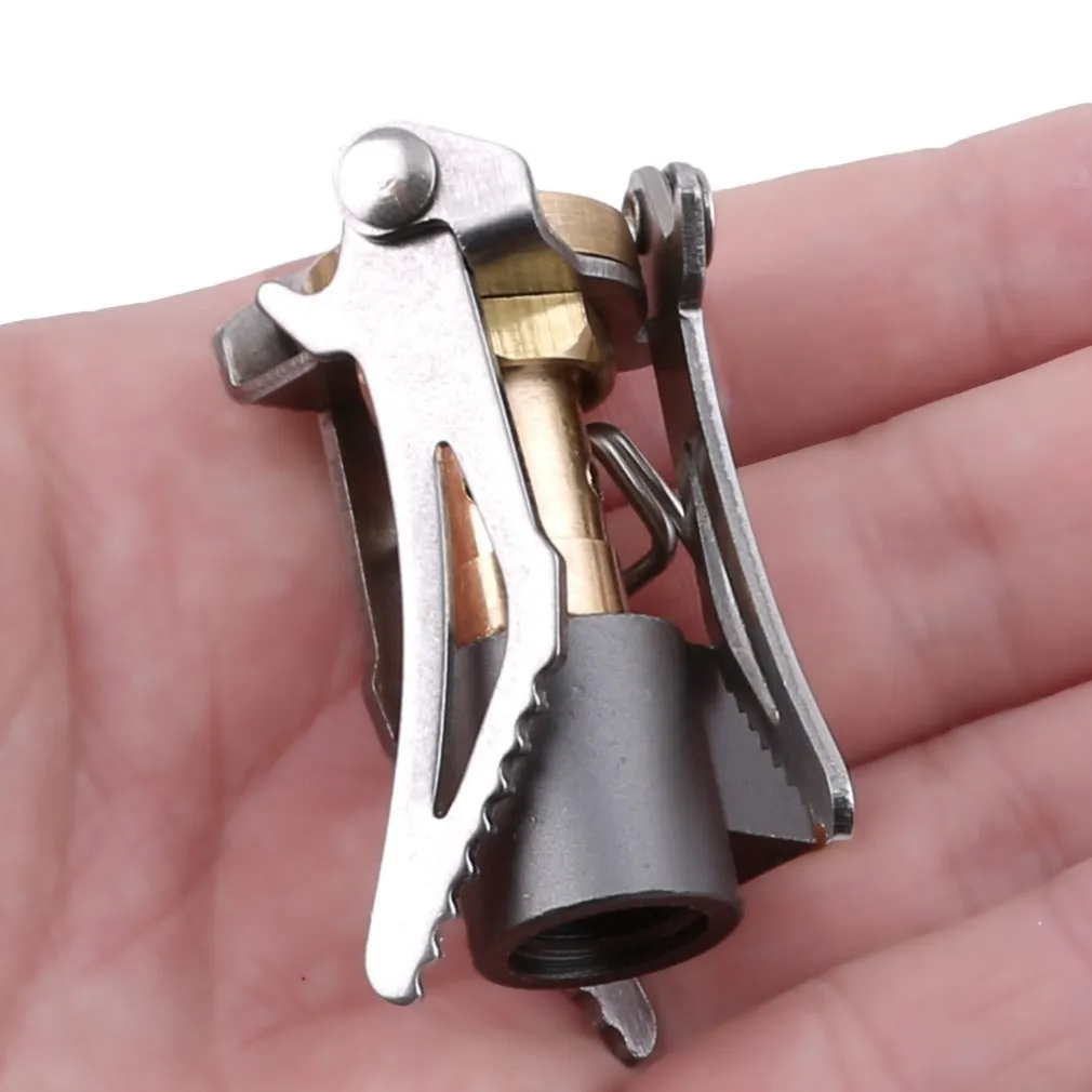 Portable burner stainless steel folding mountaineering gas burner