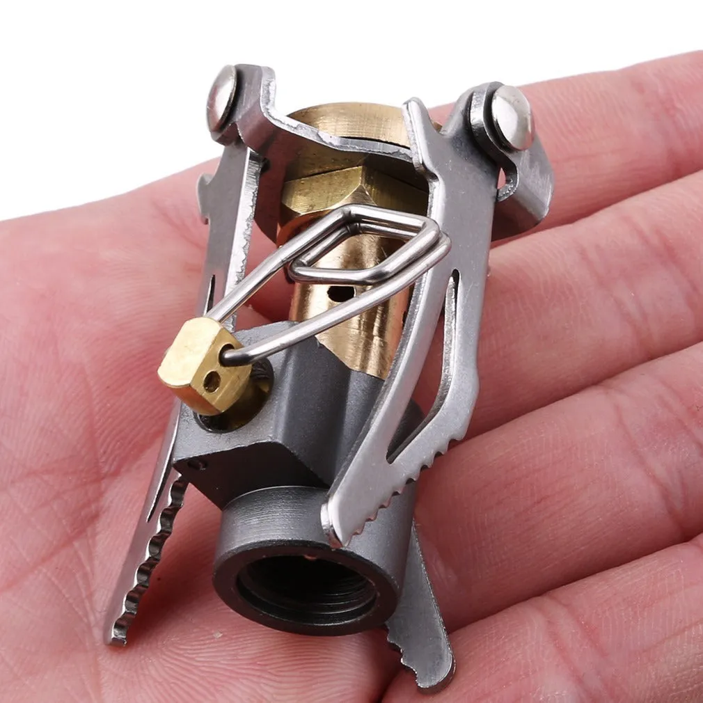 Portable burner stainless steel folding mountaineering gas burner