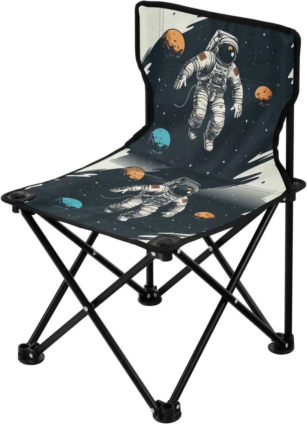 Portable Camping Folding Chairs Foldable Chair Small Astronaut Cartoon 3 Lightweight Backpacking Outdoor Outside Fishing
