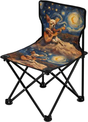 Portable Camping Folding Chairs Foldable Chair Small Dogs Guitar Lightweight Backpacking Outdoor Outside Fishing