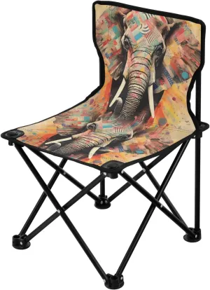 Portable Camping Folding Chairs Foldable Chair Small Elephant Multicolor 2 Lightweight Backpacking Outdoor Outside Fishing