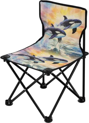 Portable Camping Folding Chairs Foldable Chair Small Whale 2 Lightweight Backpacking Outdoor Outside Fishing