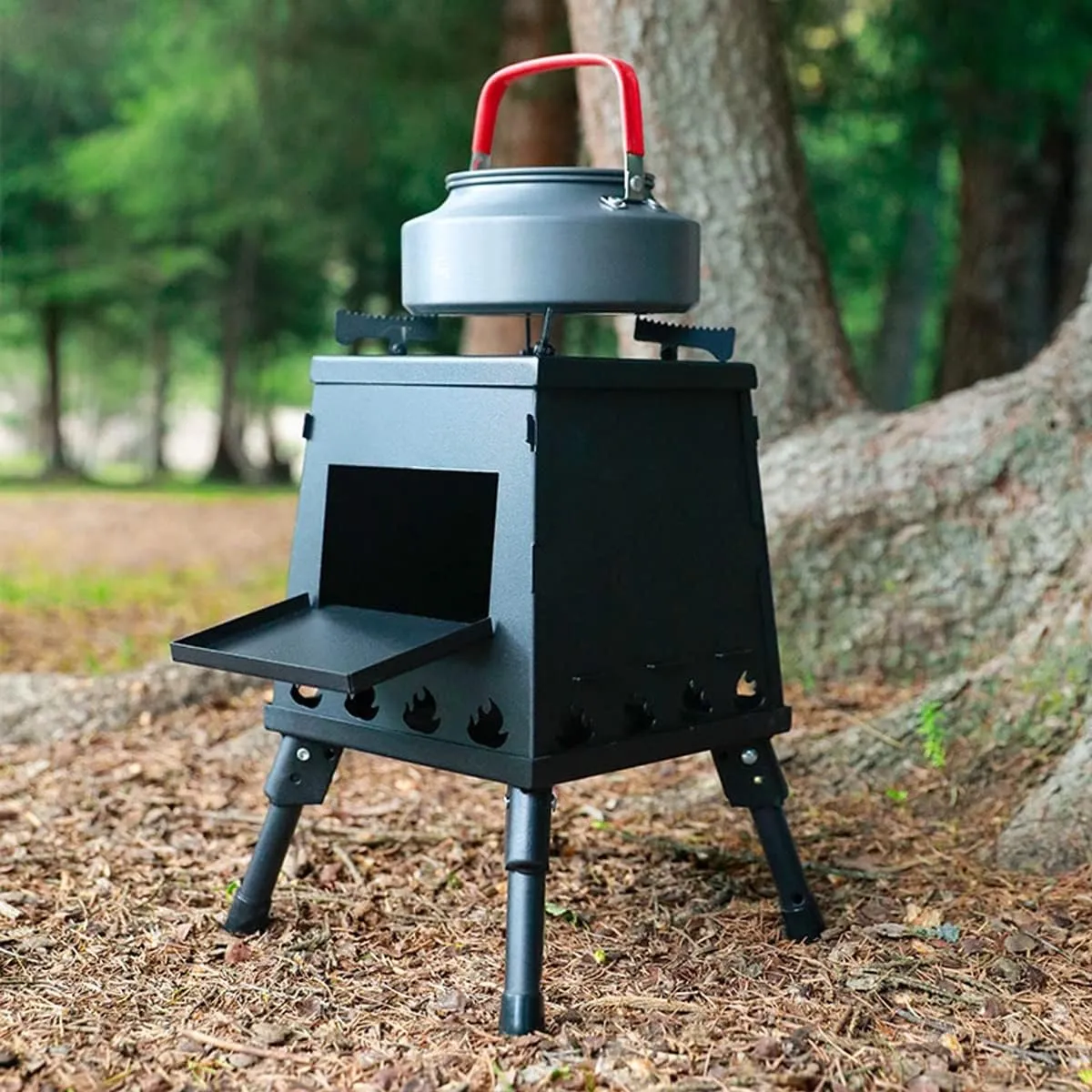 Portable Camping Stoves，Outdoor Fire Pit with Stand，for Wood Burning and Low Smoke Great Camping Stove，Outdoor Fire Pits，with Carry Bag，for Outdoor Backpacking Fishing Hiking