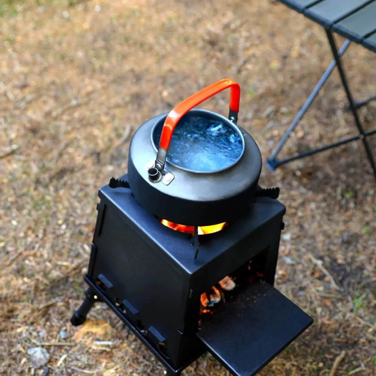 Portable Camping Stoves，Outdoor Fire Pit with Stand，for Wood Burning and Low Smoke Great Camping Stove，Outdoor Fire Pits，with Carry Bag，for Outdoor Backpacking Fishing Hiking