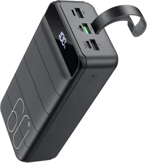 Portable Charger 60000mAh Power Bank - 22.5W Fast Charging External Battery Pack, LED Display USB C Portable Cell Phone Charger for iPhone 15/14/13 Pro, Android, Samsung Galaxy, Etc