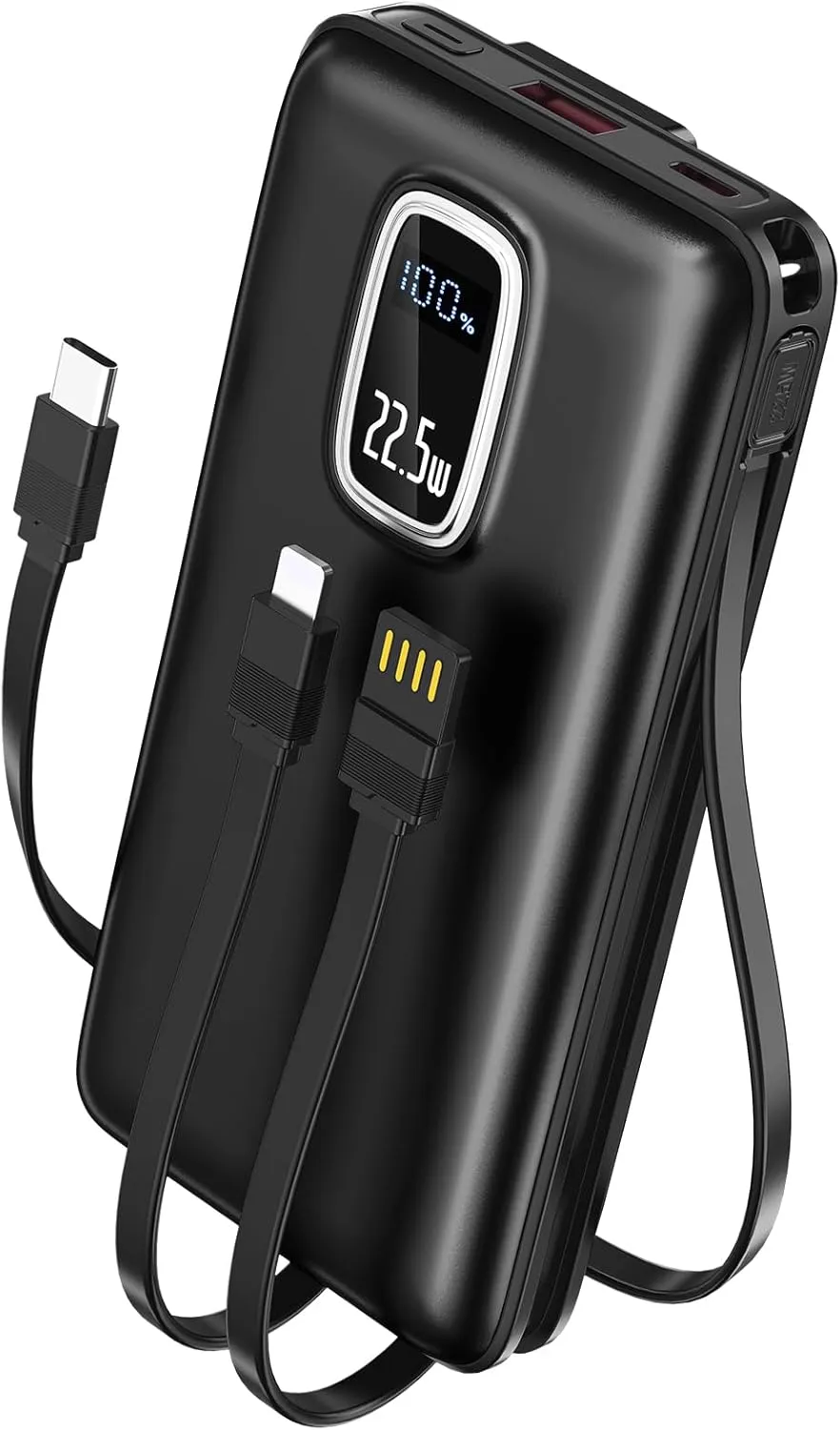 Portable Charger Power Bank - 22.5W Fast Charging 45800mAh Portable Phone Charger with Built in Cables,External Battery Pack USB C In/Output for iPhone 16/15/14 Series,iPad,Galaxy,Google,Tablet, etc.