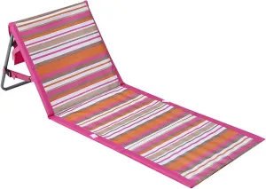 Portable Folding Beach Recliner, Camping Outdoor Suportable Folding Backrest Beach Recliner, Outdoor Supplies Beach Mat Folding Chair Beach Mat Folding Chair,Red