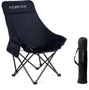Portable Folding Camping Chair with High Back Upholstered Side Pocket Headrest Oversized Lightweight Lawn Chair Outdoor Chair for Outdoor Camping, Beach, Leisure, Travel, Tailgate, Adults