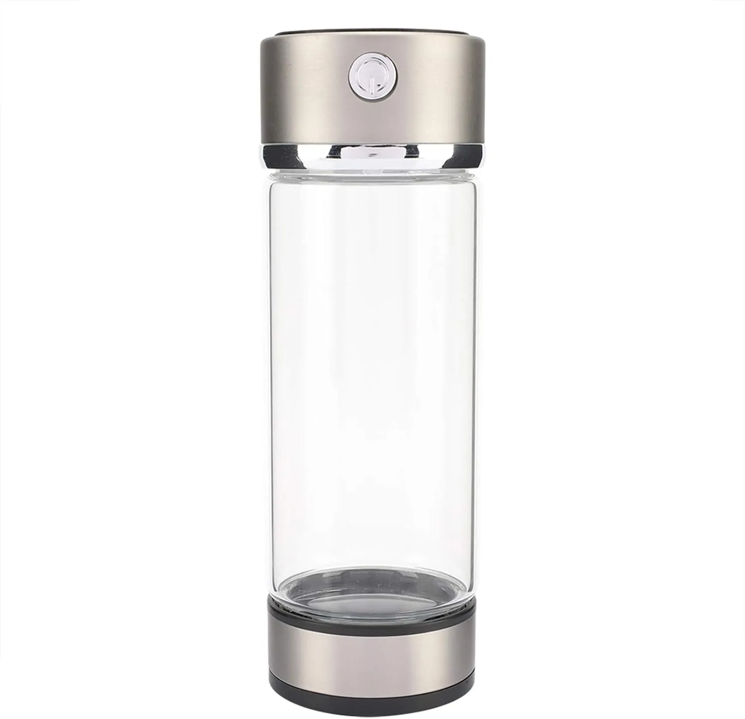 Portable Ionizer Cup for High Concentration Hydrogen Water, USB Charging Hydrogen Water Purifier Filter Glass Bottle with SlipProof Silicone Pad