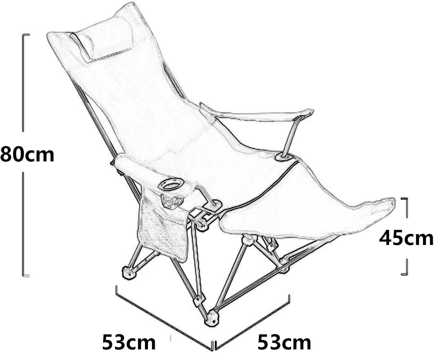Portable Lunch Break Recliner Chair Comfortable Lounge Beach Chair for Adults Portable Folding Camp Chairs 4 Adjustable Levels 130kg Weight Capacity(White)