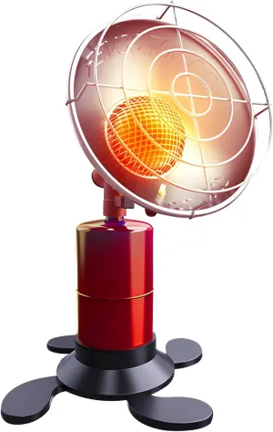Portable Propane Heater for Camping Outdoor Space Garage Patio Heater 6500BTU Power with Control Valve Cordless 1lb Small Propane Foldable Gas Tank Holder for Tent Garage Fishing Hunting stove buddy