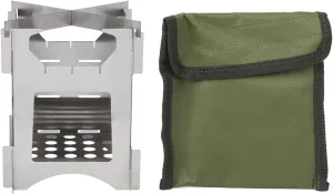 Portable Stainless Steel Folding Wood Burning Stove Mini Cooker Outdoor Camping Travel Hiking Picnic