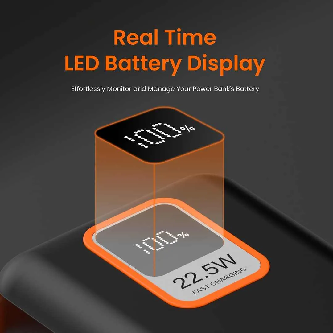 Portronics Ampbox 10K 10000 mAh Nano Power Bank(Black)