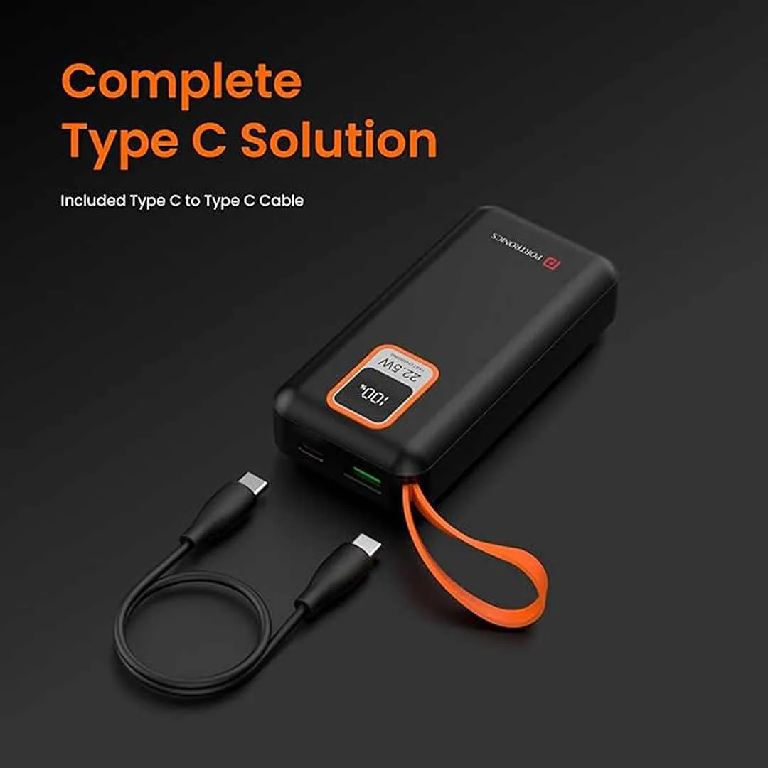 Portronics Ampbox 10K 10000 mAh Nano Power Bank(Black)