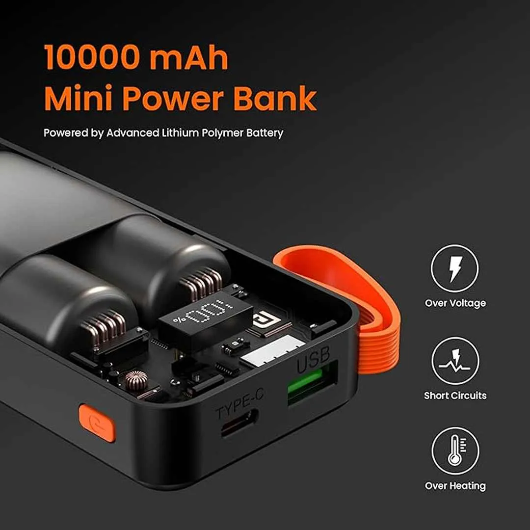 Portronics Ampbox 10K 10000 mAh Nano Power Bank(Black)