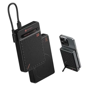 Portronics Chyro 10000mAh 15W Magnetic Wireles Powerbank(Black)