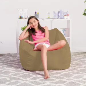 Posh Creations Structured Comfy Bean Bag Chair for Gaming, Reading, and Watching TV, Coronado Chair, Microsuede - Camel