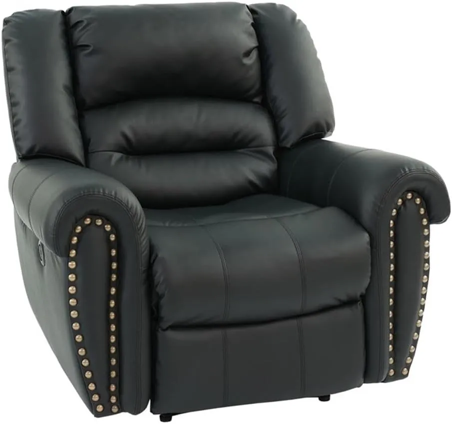 Poundex PDEX-F6751 Glider, XL Rocking Recliner Chair, Black