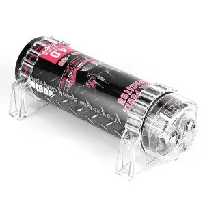 Power Cap, 4.0 FA RAD LED Capacitor for Car Audio with Instant Power Delivery, Enhanced Performance, and Integrated Digital Display, Package List:1 X Cap 1 X Bag of Screw