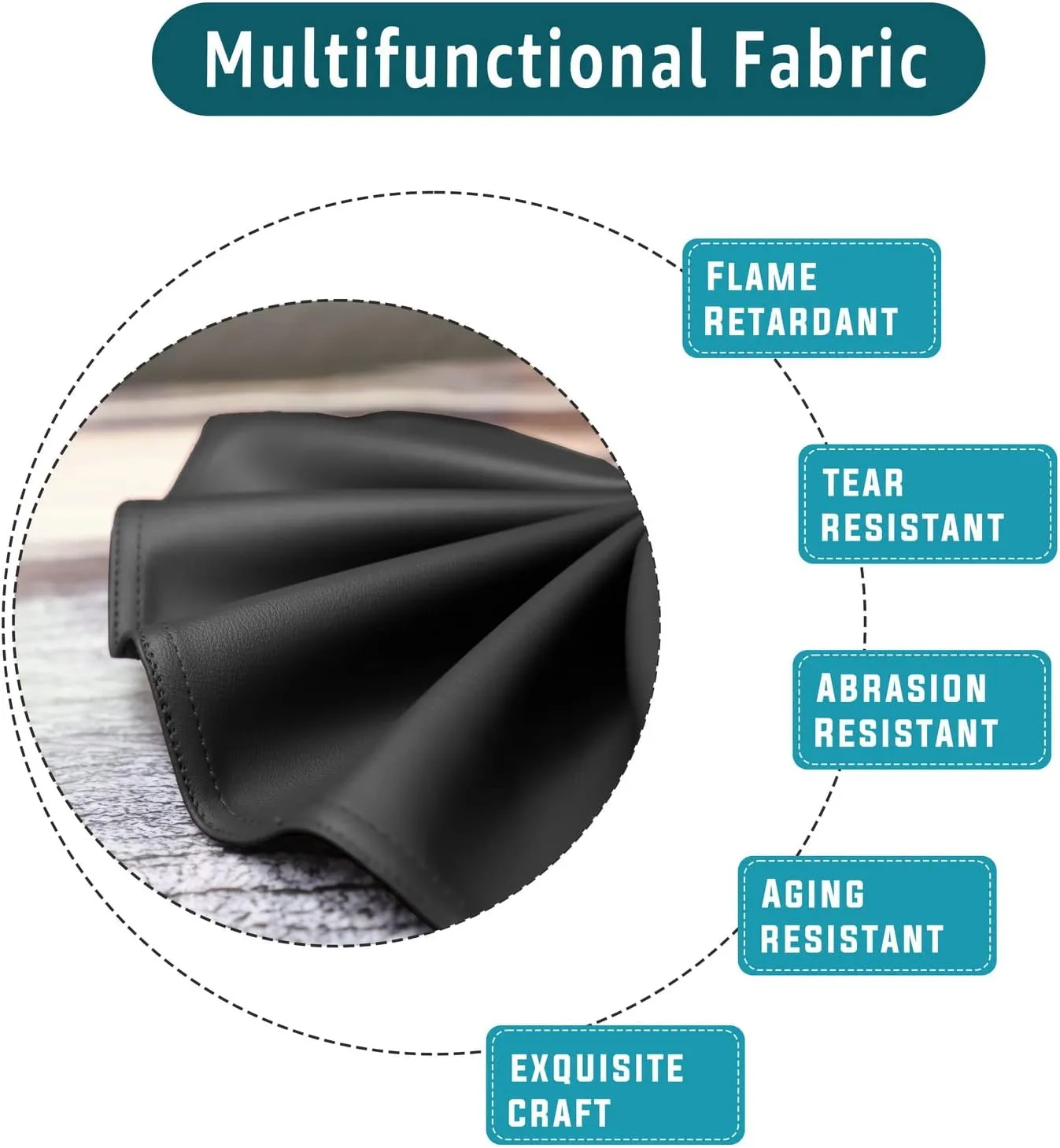Premium Headrest Cover for Recliner Chair, Flame Retardant Faux Leather Recliner Headrest Protector, Wear Resistant Recliner Headrest Cover for Office Chair Theater Seat, 16W*27L, Black