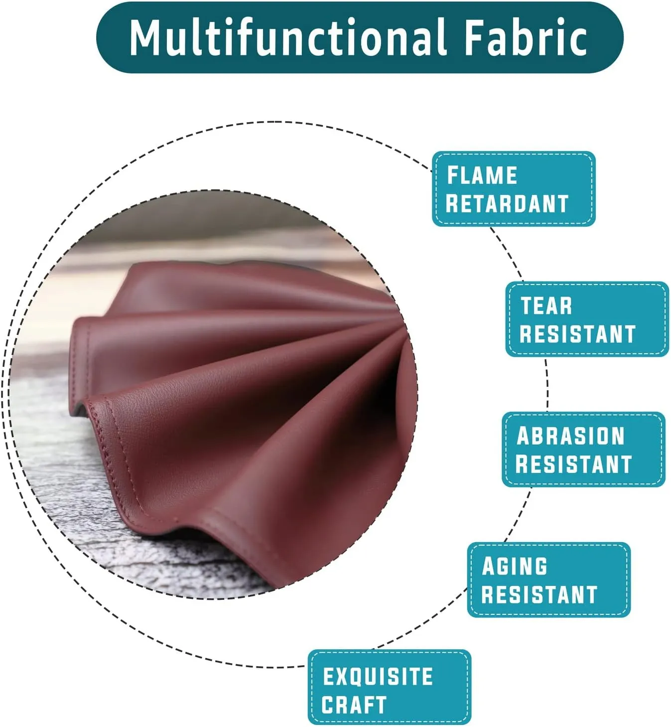 Premium Headrest Cover for Recliner Chair,Flame Retardant Faux Leather Headrest Protector for Furniture, Theater Seat Cover Head Protector Cover for Home & Office Sofa ,16Wx27L, Burgundy