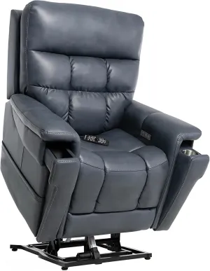 Pride Viva Lift Ultra Power Recliners - Lift Chair for Adults, 400 Lbs Weight Capacity, Lithium Battery Backup, 20" W x 18" D Comfort Seat, Small, Capriccio Slate - PLR4955S