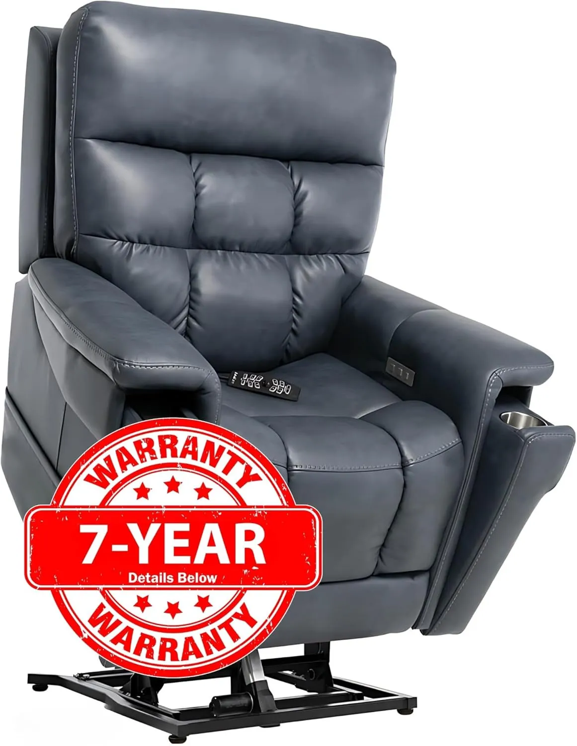 Pride Viva Lift Ultra Power Recliners - Lift Chair for Adults, 400 Lbs Weight Capacity, Lithium Battery Backup, 20" W x 18" D Comfort Seat, Small, Capriccio Slate - PLR4955S