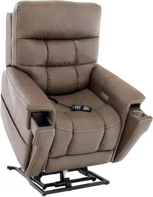 Pride Viva Lift Ultra Power Recliners - Lift Chair for Adults, 400 Lbs Weight Capacity, Lithium Battery Backup, 23" W x 22" D Comfort Seat, Large, Capriccio Cappuccino - PLR4955L