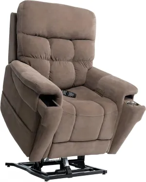 Pride Viva Lift Ultra Power Recliners - Lift Chair for Adults, 400 Lbs Weight Capacity, Lithium Battery Backup, 23" W x 22" D Comfort Seat, Large, Trento Brown - PLR4955L