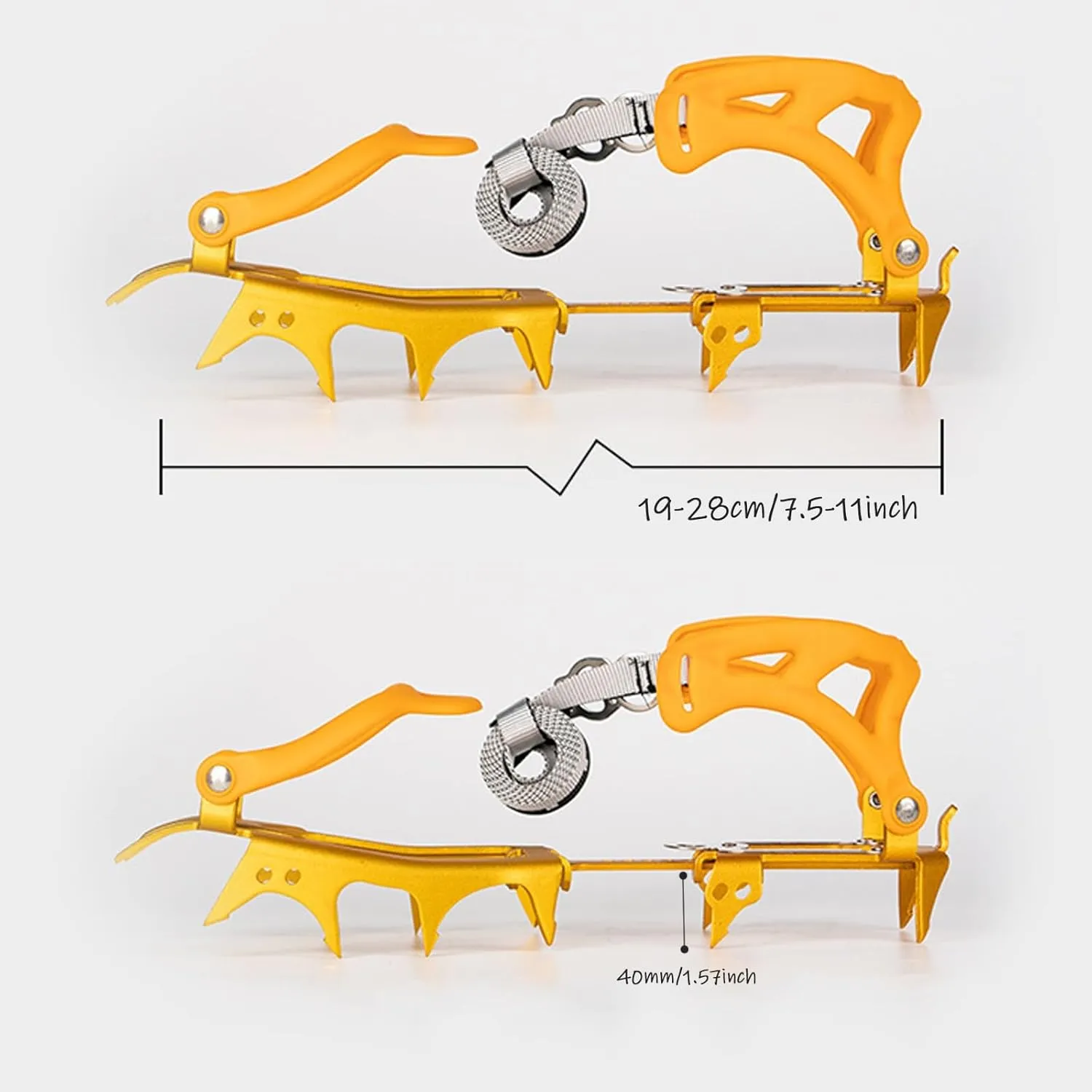 Professional Edition Fourteen Teeth Ice Crampons Winter Snow Boot Shoe Covers Gripper