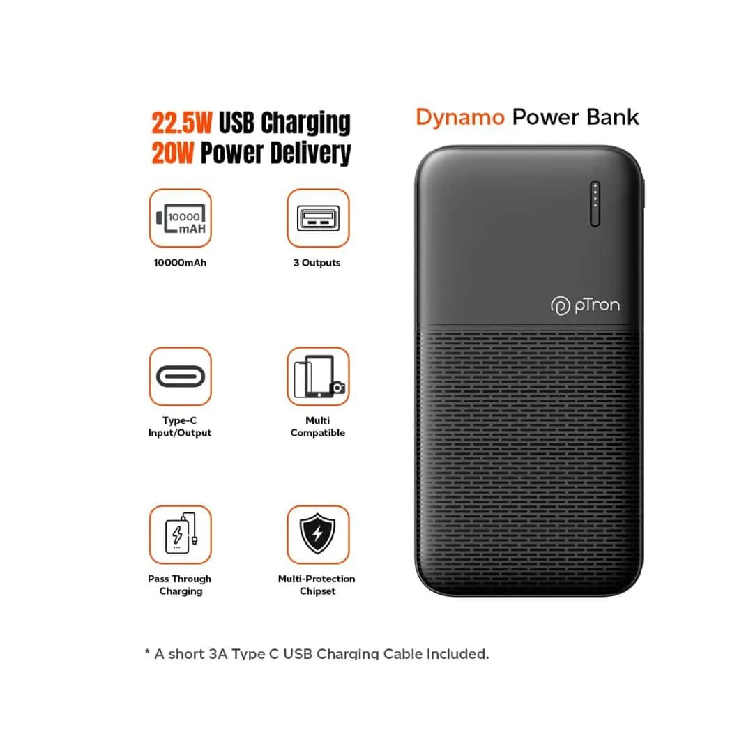 pTron Newly Launched Dynamo 10000mAh