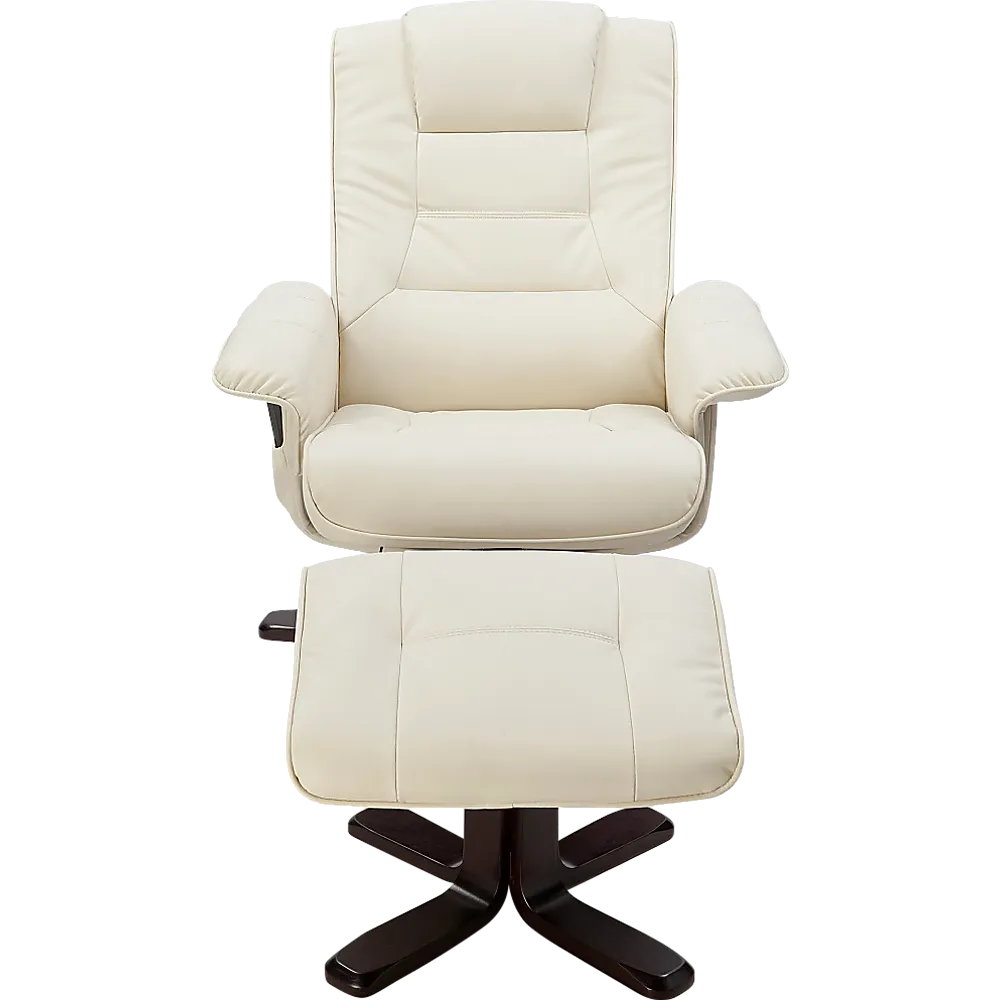 PU Leather Massage Chair Recliner Ottoman Lounge Remote