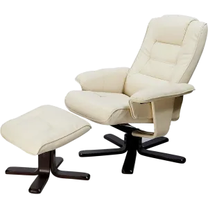 PU Leather Massage Chair Recliner Ottoman Lounge Remote