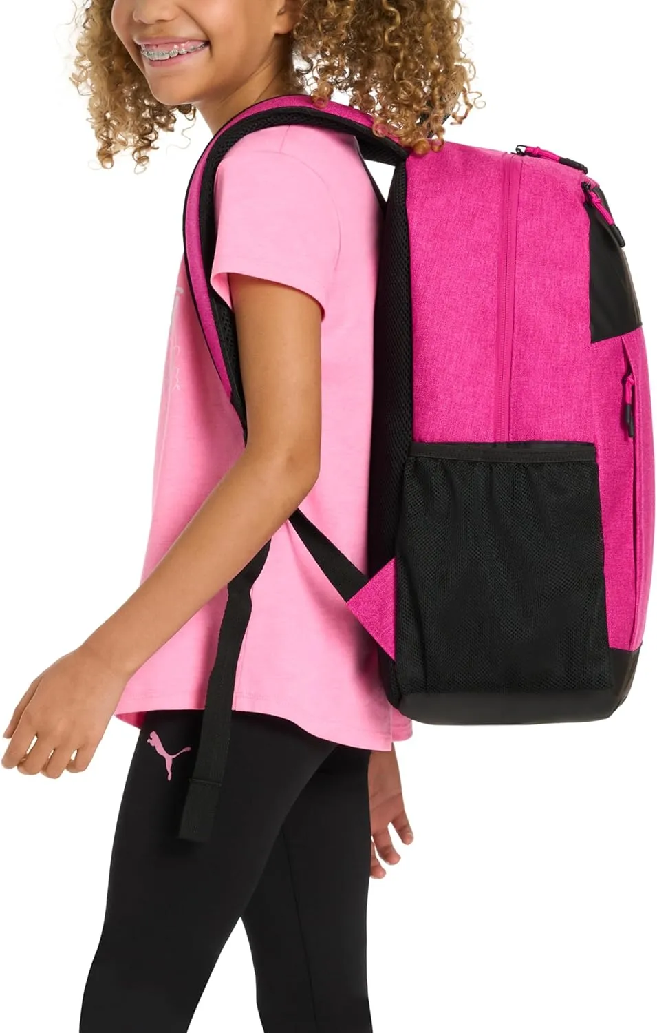 PUMA Unisex Kid's Terrain Backpack, Dark Pink Heather, Large