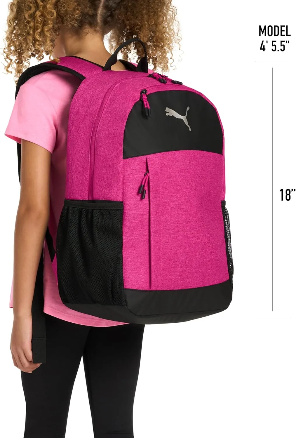 PUMA Unisex Kid's Terrain Backpack, Dark Pink Heather, Large