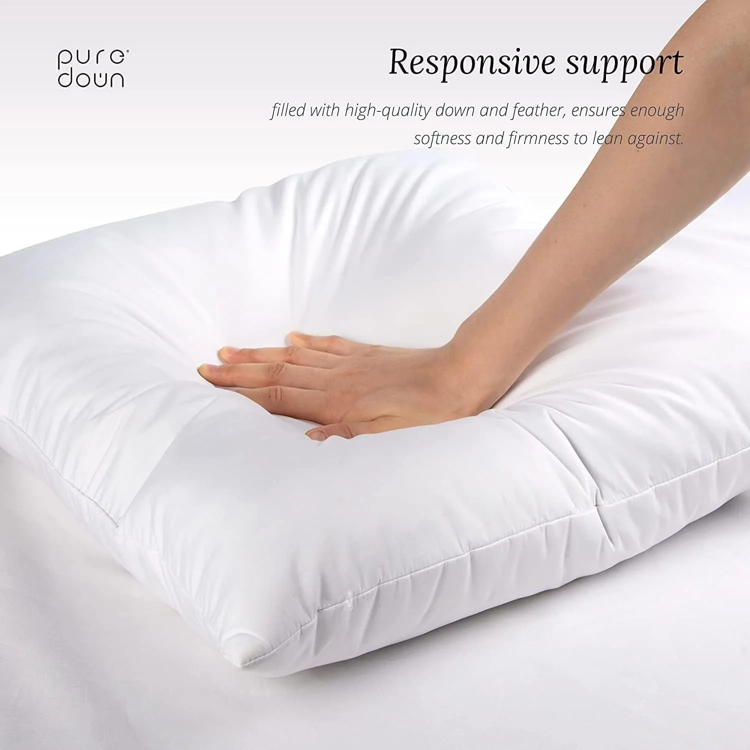 puredown® Feather Down Pillow Insert - 14x36 Throw Pillow, Large Lumbar Pillow Insert for Decorative Throw Pillow, Bed, Couch, and Cushion, Pack of 1