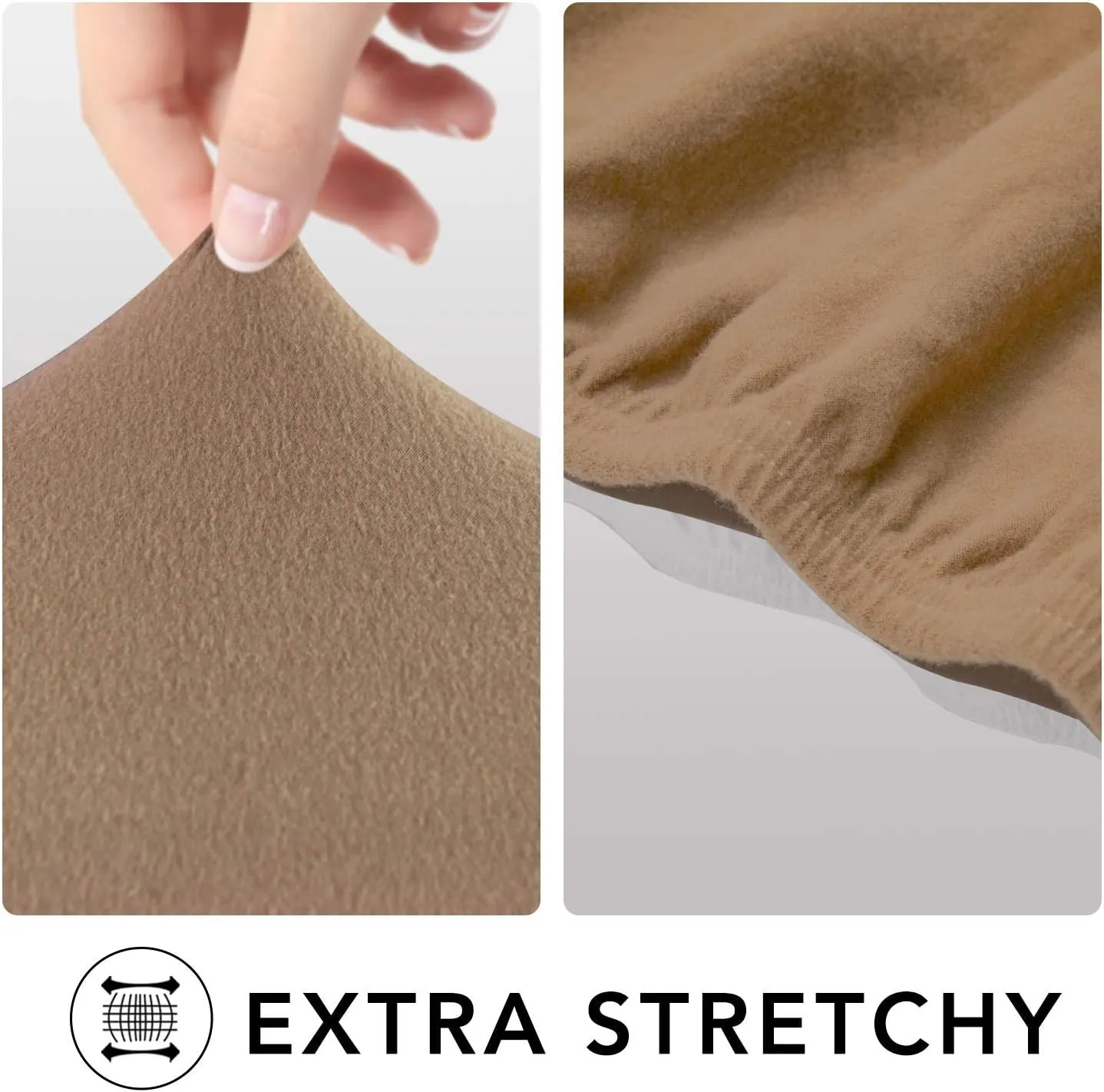 PureFit Super Stretch Chair Sofa Slipcover with Pocket – Spandex Non Slip Soft Couch Sofa Cover, Washable Furniture Protector with Elastic Bottom for Kids, Pets （Recliner, Camel）