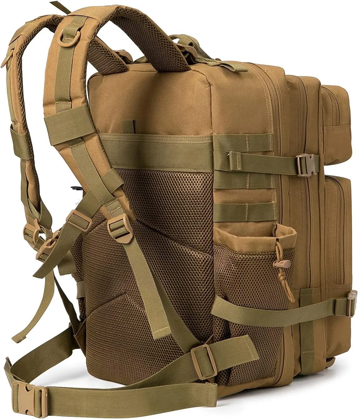QT&QY 25L/35L/45L Military Tactical Backpack For Men Molle Daypack 3 Day Bug Out Bag Hiking Rucksack With Bottle Holder