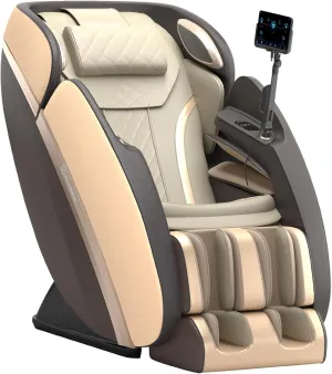 Real Relax 4D massage chair full body and recliner, Smart Massage Chair with 27 Modes, 13 Techniques, AI Care, Voice & App Control, Graphene Heating, WaveFlow Airbags, For home and office, PS6500 Gold